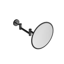 Cosmic Magnifying Mirror with Screws & Durable Metal for Bathroom, Brushed Black