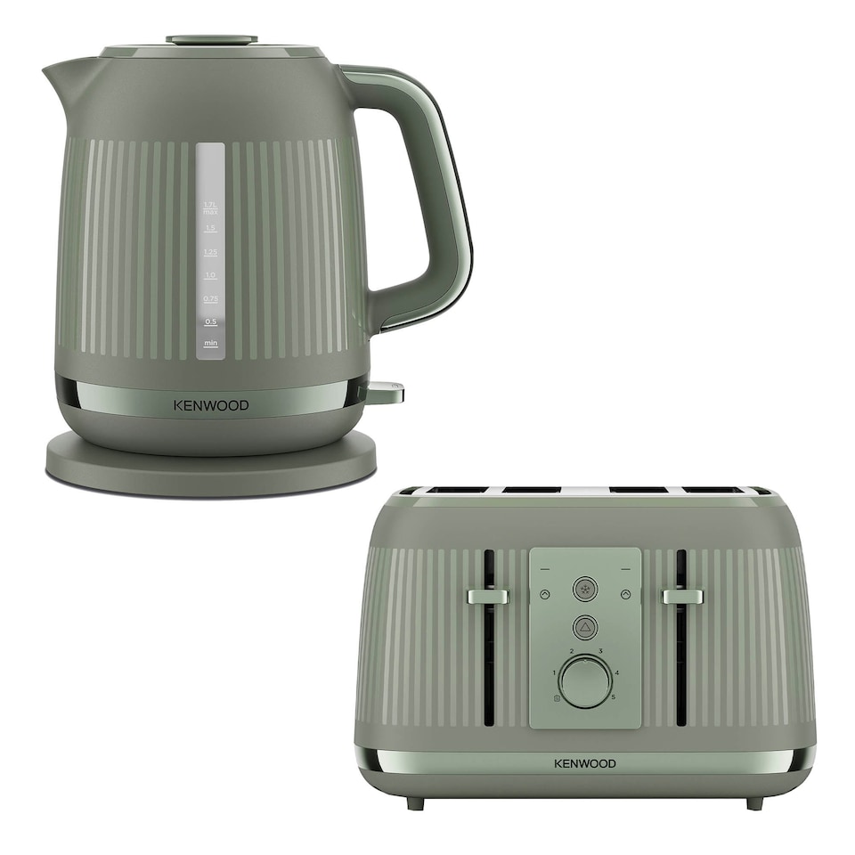 image 1 of Kenwood Dusk 1.7L Kettle & 4 Slice Toaster Set, Green