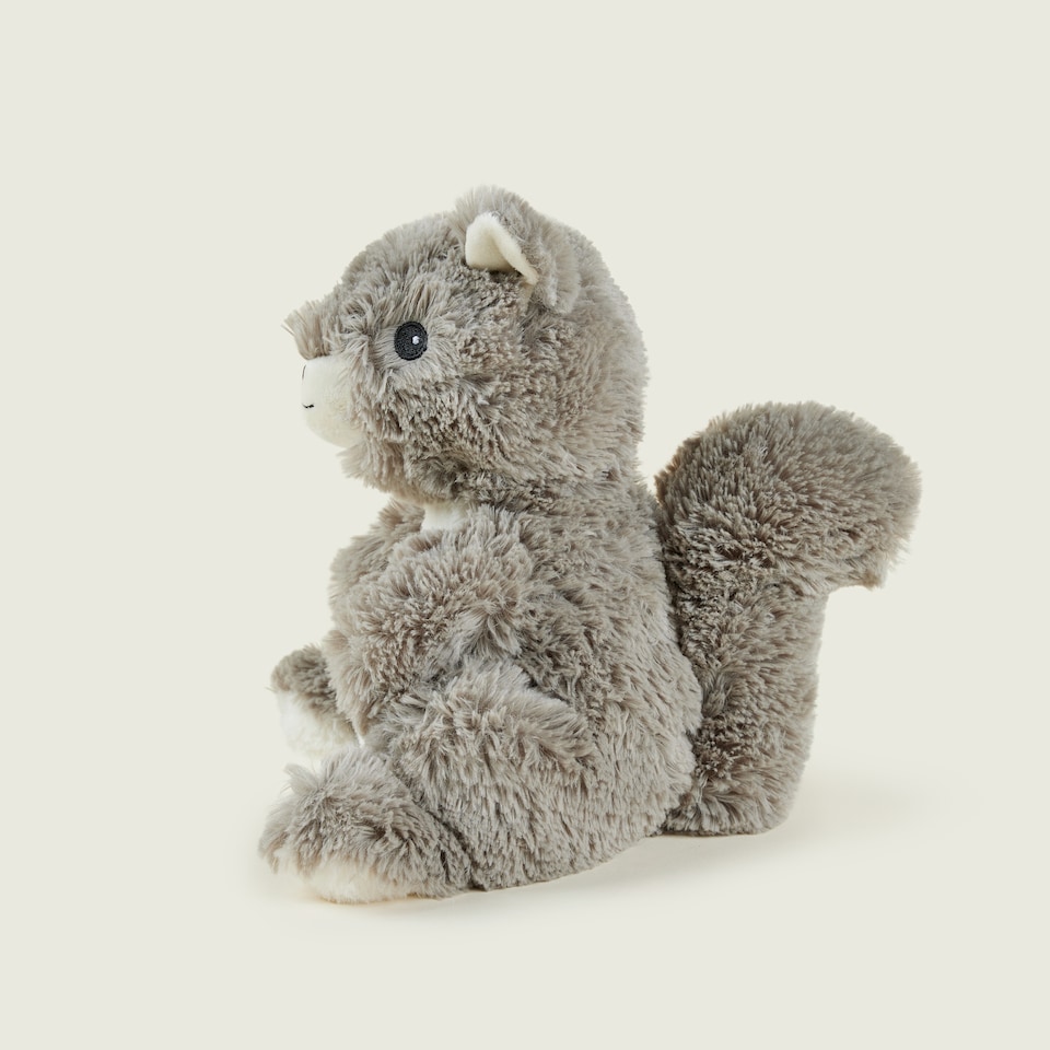 image 1 of Warmies Plush Squirrel Microwavable Weighted Teddy with French Lavender Scent, Hot or Cold for Cool Relaxation and Warm Relief