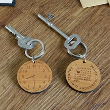 Personalised When . . . Met Daddy Key Ring Fathers Day Gift for Dad