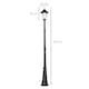image 3 of Outsunny 2.4m Garden Lamp Post Light LED Solar Powered Patio Path Lamp