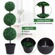 image 4 of Outsunny Set of 2 Artificial Boxwood Ball Topiary Trees Potted Decorative Plant Indoor Decor (112cm)