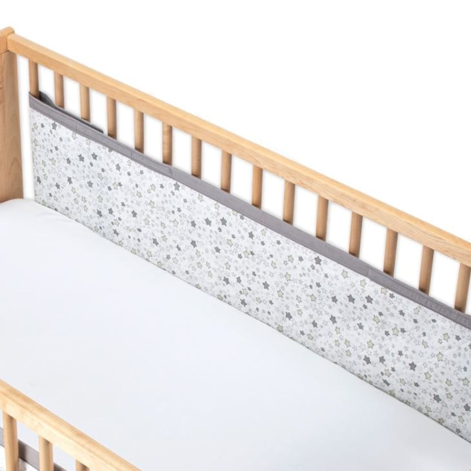 image 1 of Airwrap™ 2 Sided Cot Liner - Bumper Alternative, Starry Night Grey