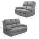 image 2 of Electric Recliner Fabric Sofa Set With 2-Seater And 3-Seater Sofa In Light Grey