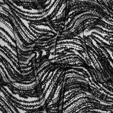 Minerva Core Range Black Beaded Embroidered Tulle Lace Fabric for Bridal, Dressmaking, 137cm / 53" Wide - per metre