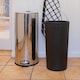image 7 of Harbour Housewares Round Stainless Steel Kitchen Pedal Bin - 30L - Black