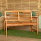 image 2 of Waimea 2 Seater Outdoor Wooden Garden Bench Brown