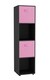 image 1 of 4 -Cube Tall Shelving Unit With Non Woven Inserts | Black | Black & Light Pink | 1