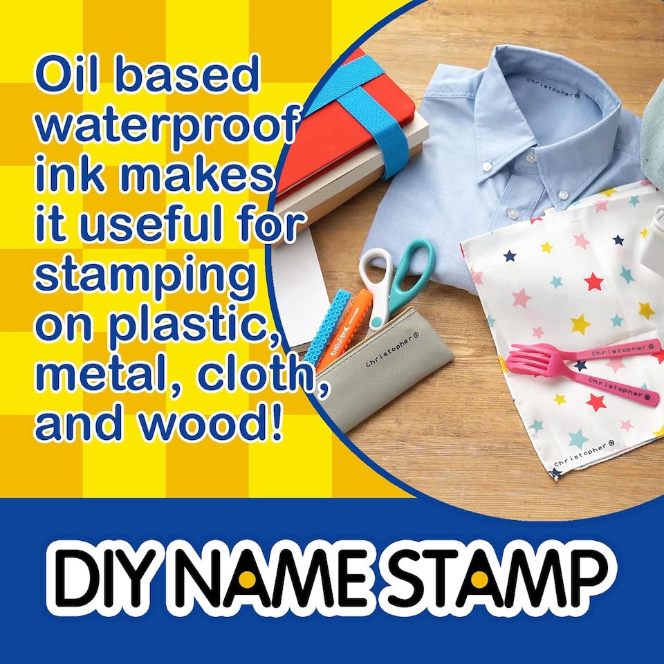 image 1 of DIY Rubber Name Stamp Kit