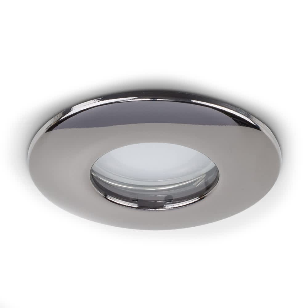 ValueLights Downlight Fire Rated IP65 Ceiling Light Fitting 6 Pack With Cool White Bulbs in Black