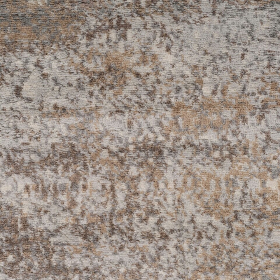 image 1 of KUKOON Neutral Beige Distressed Abstract Runner Rug 60cm x 240cm