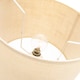 image 3 of Contemporary and Sleek 14 Inch Cream Linen Fabric Drum Lamp Shade 60w Maximum | Cream