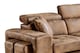 image 4 of Faux Leather Suede Brown 2C1 Corner Sofabed with Storage and Ottomans AMELIA