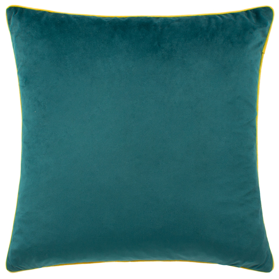 image 1 of Furn Meridian Velvet Cushion, Teal/Cylon, 55 x 55cm