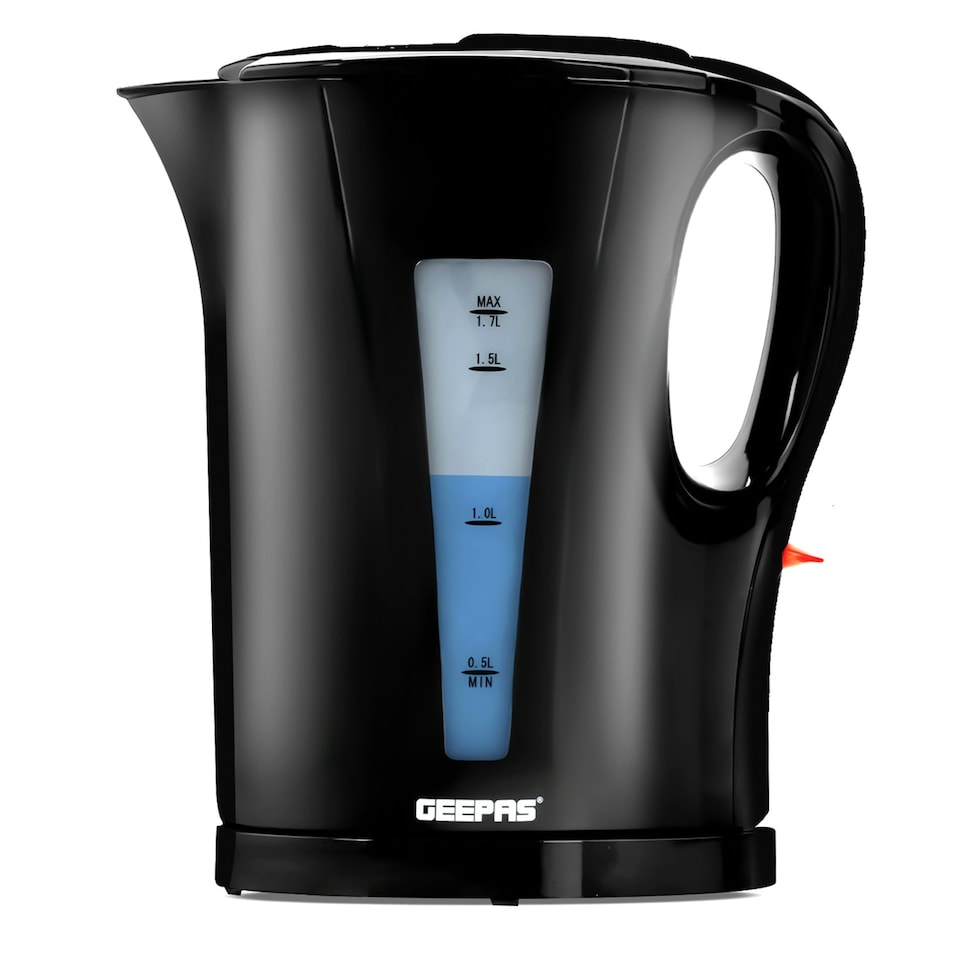 image 1 of GEEPAS 1.7L Cordless Electric Kettle, 2200W - Black