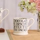 image 3 of Mug: 1 x 300ml Emma Bridgewater Black Toast All Over Writing 1/2 Pint Mug, Ceramic White