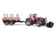 image 2 of Bruder Massey Ferguson 7480 with frontloader and timber trailer Construction Loader Model