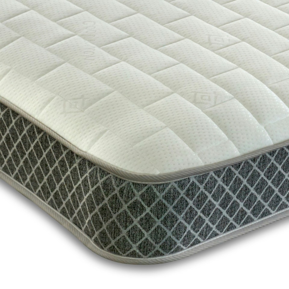 image 1 of Memory Foam Hybrid Spring Mattress - 7.25" Deep, Supportive Coil Spring Core | Grey | King