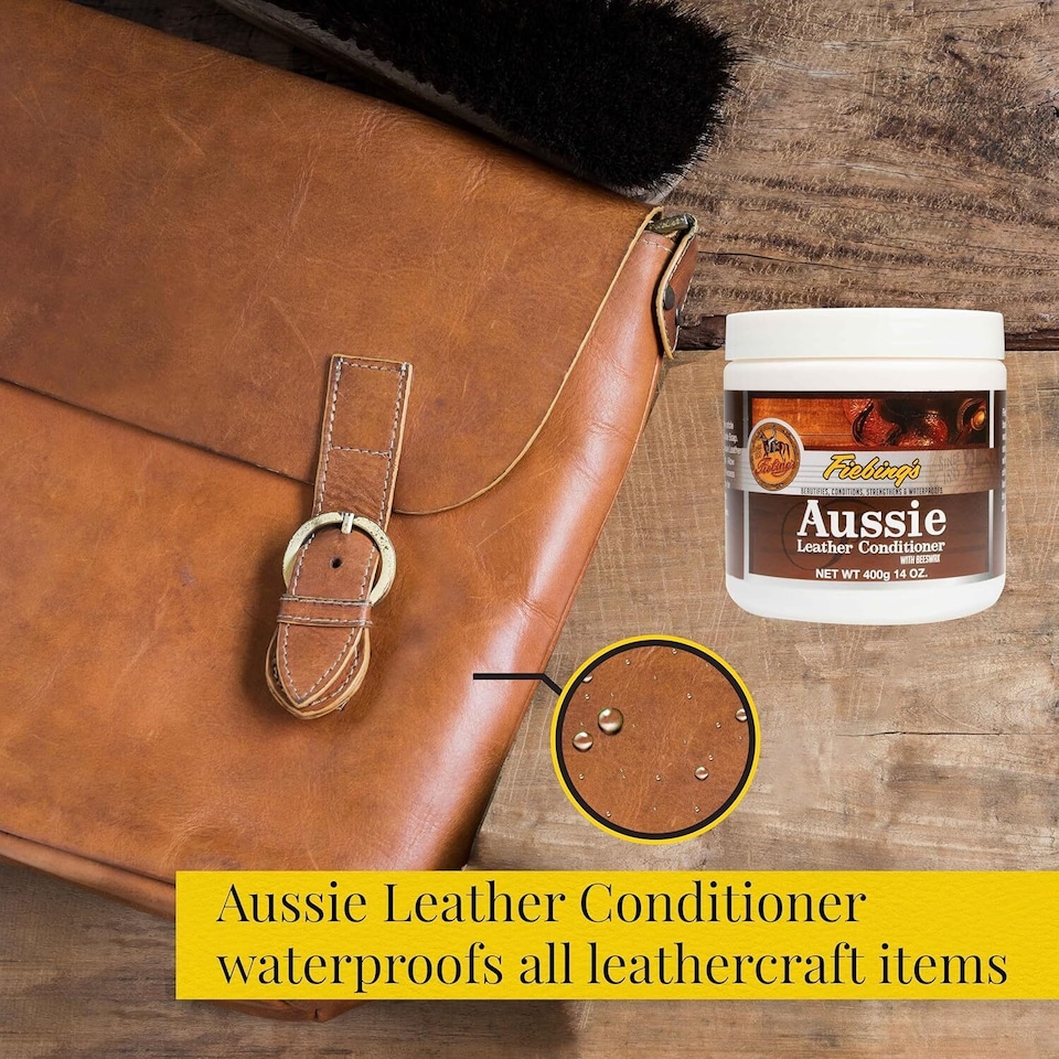 image 1 of Fiebing's Aussie Leather Conditioner - Heavy Duty Weather Protection 14oz | Clear