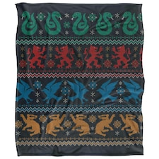 Harry Potter Hogwarts Houses Winter Blanket - Multicoloured - One Size