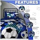 image 4 of VELVETIO Kids Football Fun Duvet Cover Set Printed Beddings Blue | Single