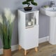 image 3 of Bathroom Floor Cabinet White 3 Storage Shelves Vanity Organiser Furniture