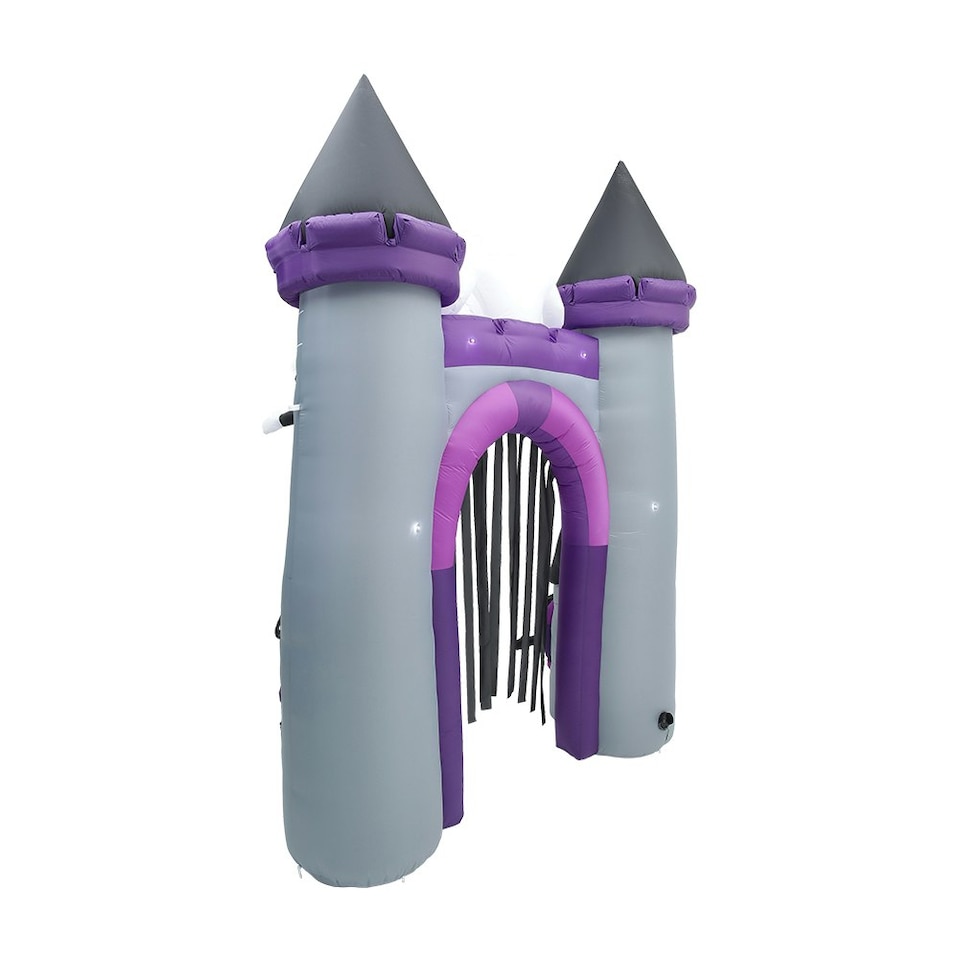 image 1 of Living and Home Halloween Lighted Haunted Castle Arch Inflatable
