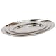image 1 of Argon Tableware 3pc Oval Serving Platter Set - Stainless Steel Dinner Tray Oval Plate Small Appetizer Serving Dishes - 3 Sizes