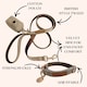 image 2 of Luxury Brown Tweed Dog Walking Set - 3 Piece