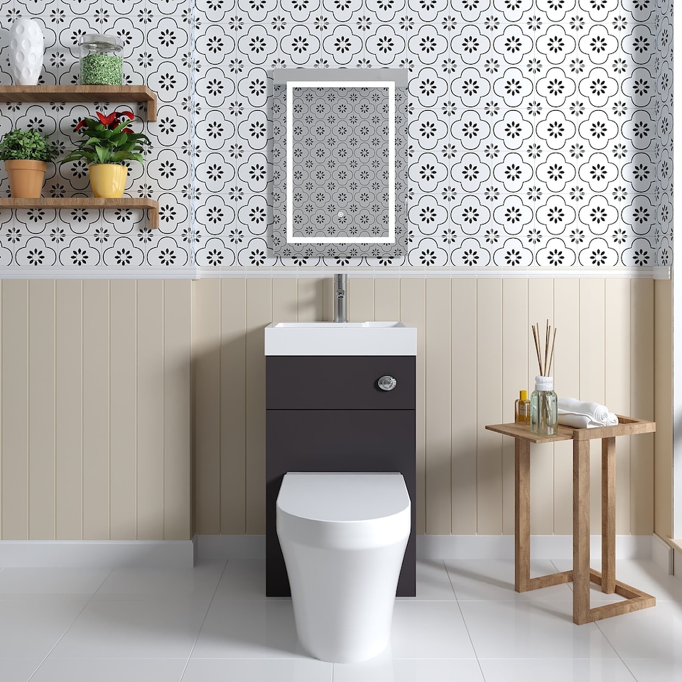 image 1 of Balterley Contemporary Bathroom Cloakroom Freestanding Rectangular Cabinet Basin Vanity Unit MFC