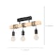 image 3 of EGLO Townshend Black/Natural Metal & Wood 3-Light Pendant - Industrial Style (D) 55cm