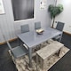 image 8 of Dining Table Set with 4 Chairs, and a Bench Dining Room and Kitchen table set of 4, and Grey Bench Grey