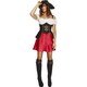 image 2 of Fever Womens/Ladies Pirate Wench Costume - Black/Red/White - S S