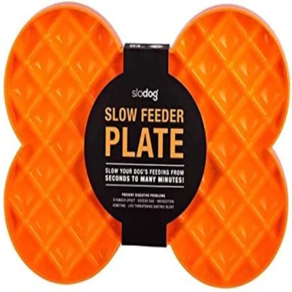 image 1 of SloDog Slow Feeder Plate - Orange
