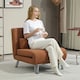 image 7 of HOMCOM Single Folding 5 Position Convertible Sleeper Chair Bed Coffee Brown
