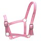 image 1 of Roma Horse Headcollar And Leadrope - Pink/Silver - Full