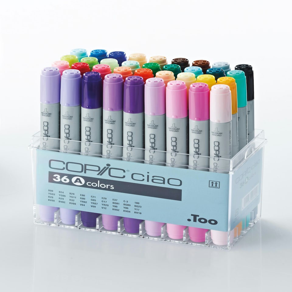 image 1 of Copic CIAO Marker, Multicoloured, Set of 36