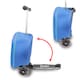 image 2 of Groundlevel Childrens  2 in 1 Fold Down Scooter Suitcase Bag Backpack | Multi | Robot