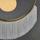 image 2 of ValueLights Jupiter Polished Brass Ceiling Light Pendant With White Tassels