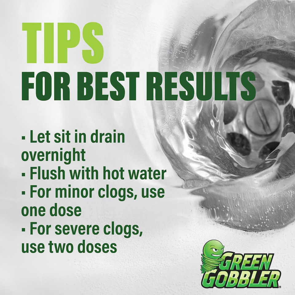 image 1 of Green Gobbler Main Line Drain Opener Toilet Unblocker Cleaner 3.8L