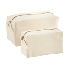 Westford Mill Canvas Toiletry Bag - Natural - 7cm x 17cm x 9cm