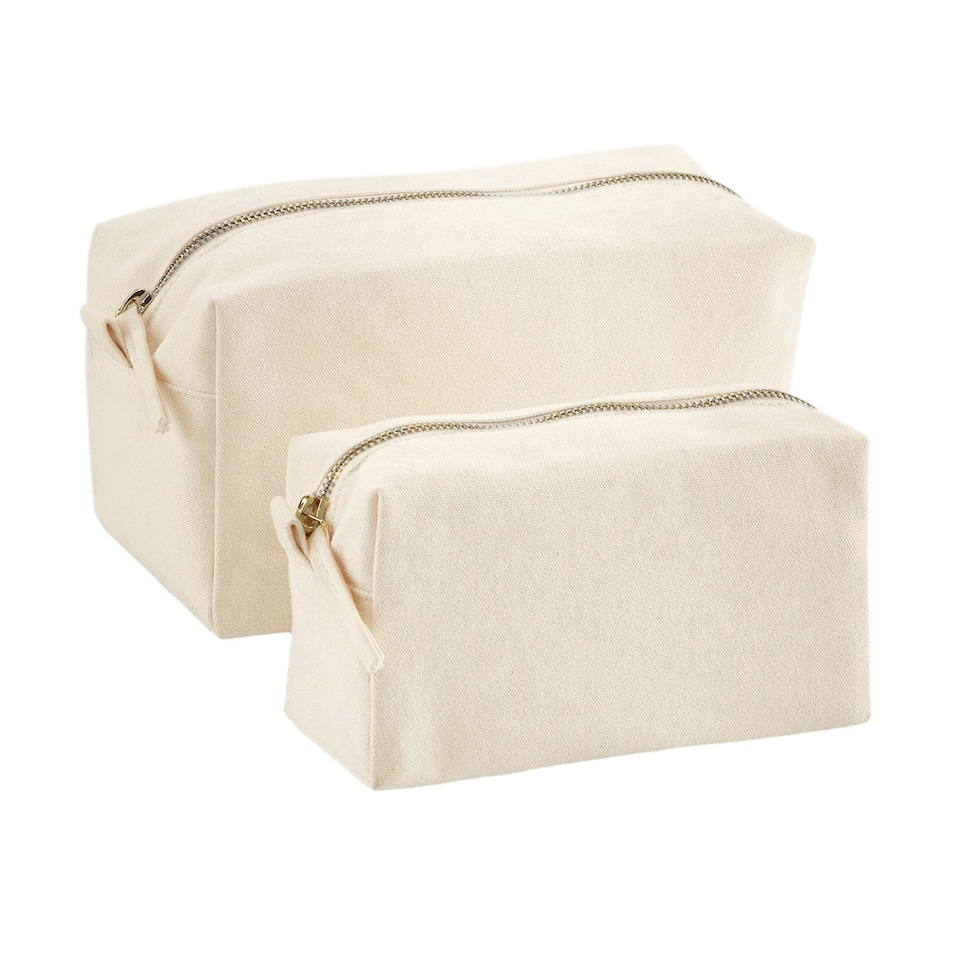 image 1 of Westford Mill Canvas Toiletry Bag - Natural - 7cm x 17cm x 9cm