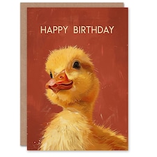 Cute Duckling Kids Girl Boy Duck Kids Birthday Card