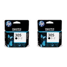 2x HP 305 Black Genuine Ink Cartridges