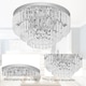 image 3 of HOMCOM Modern Crystallite Ceiling Light, Chandeliers, Pendant Lamp w 7 Lights, E14 Fittings for Living Room, Bedroom, Silver