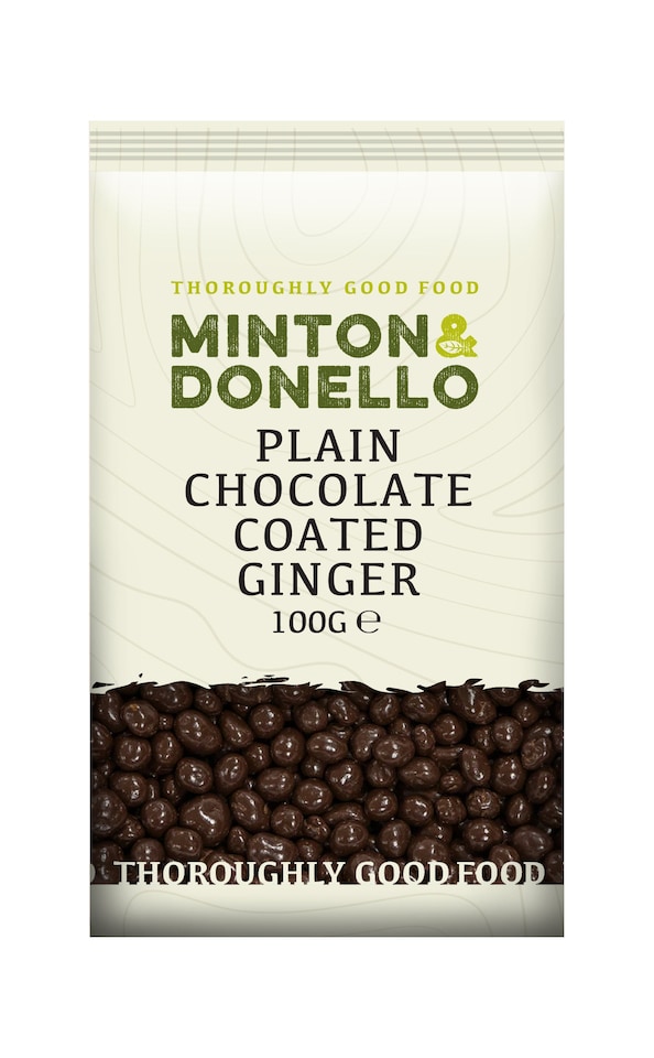 image 1 of Minton & Donello Plain Chocolate Coated Ginger 6 x 100g