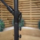 image 9 of 3m Hanging Banana Cantilever Garden Parasol with Cover in Green