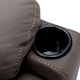 image 4 of Afton Electric Technology Fabric Auto Recliner USB Lounge Sofa Chair (Brown)
