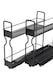 image 3 of Living and Home Multi-functional seasoning bottle storage rack multi-layer rack - Black