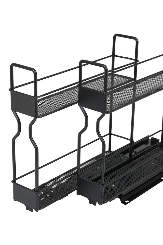 image 1 of Living and Home Multi-functional seasoning bottle storage rack multi-layer rack - Black